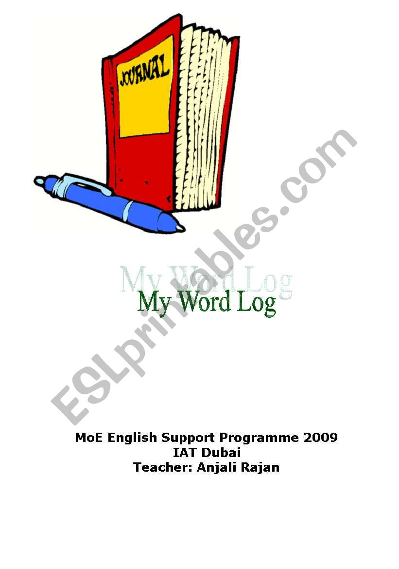 my word log book worksheet