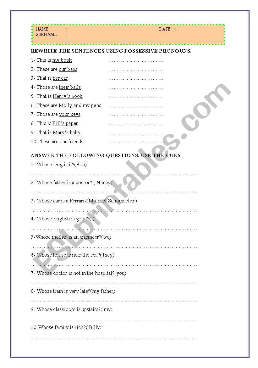 Wh- questions worksheet