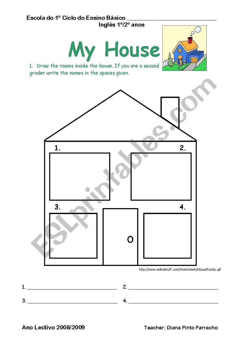 My House worksheet