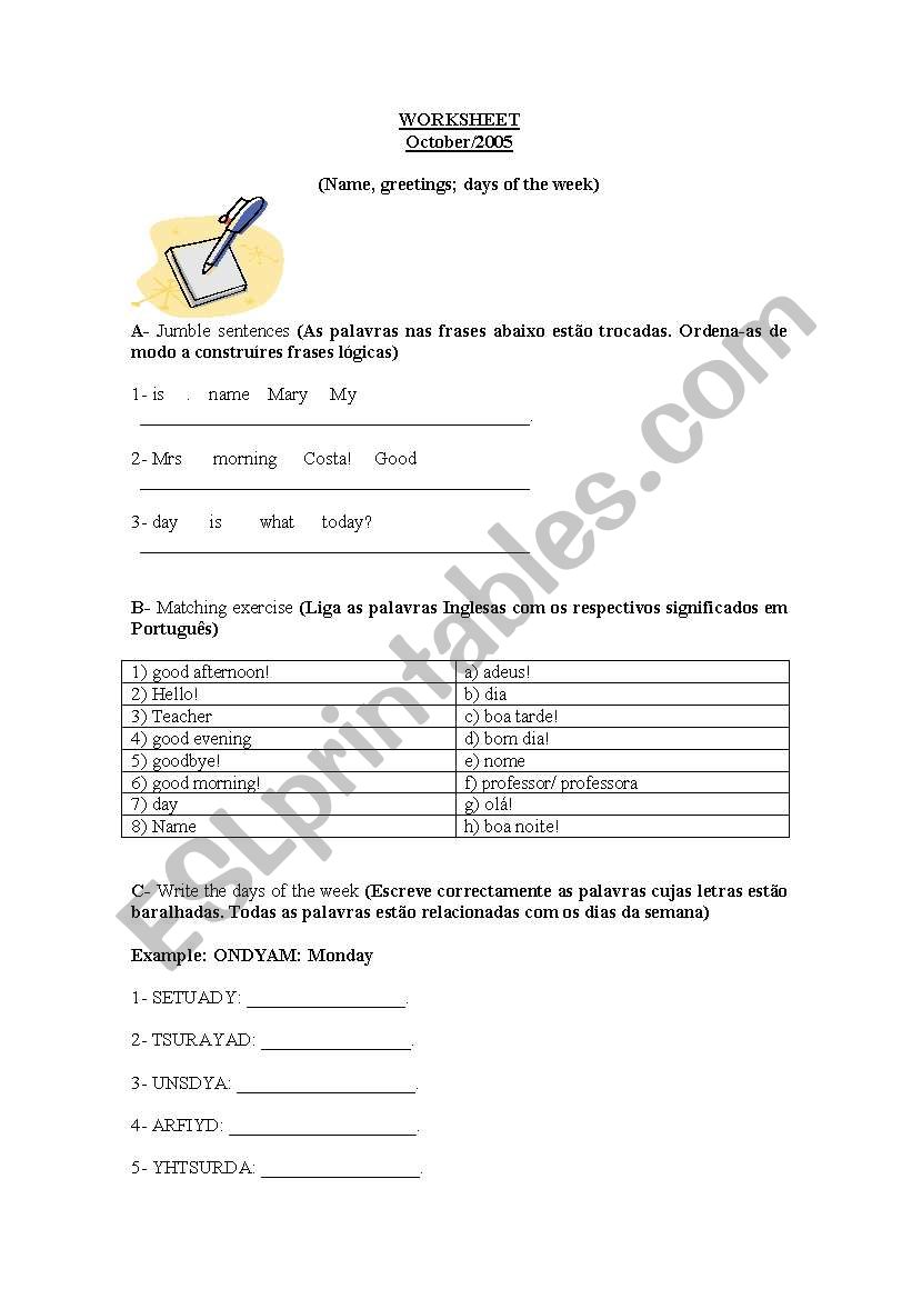 Revision Work worksheet