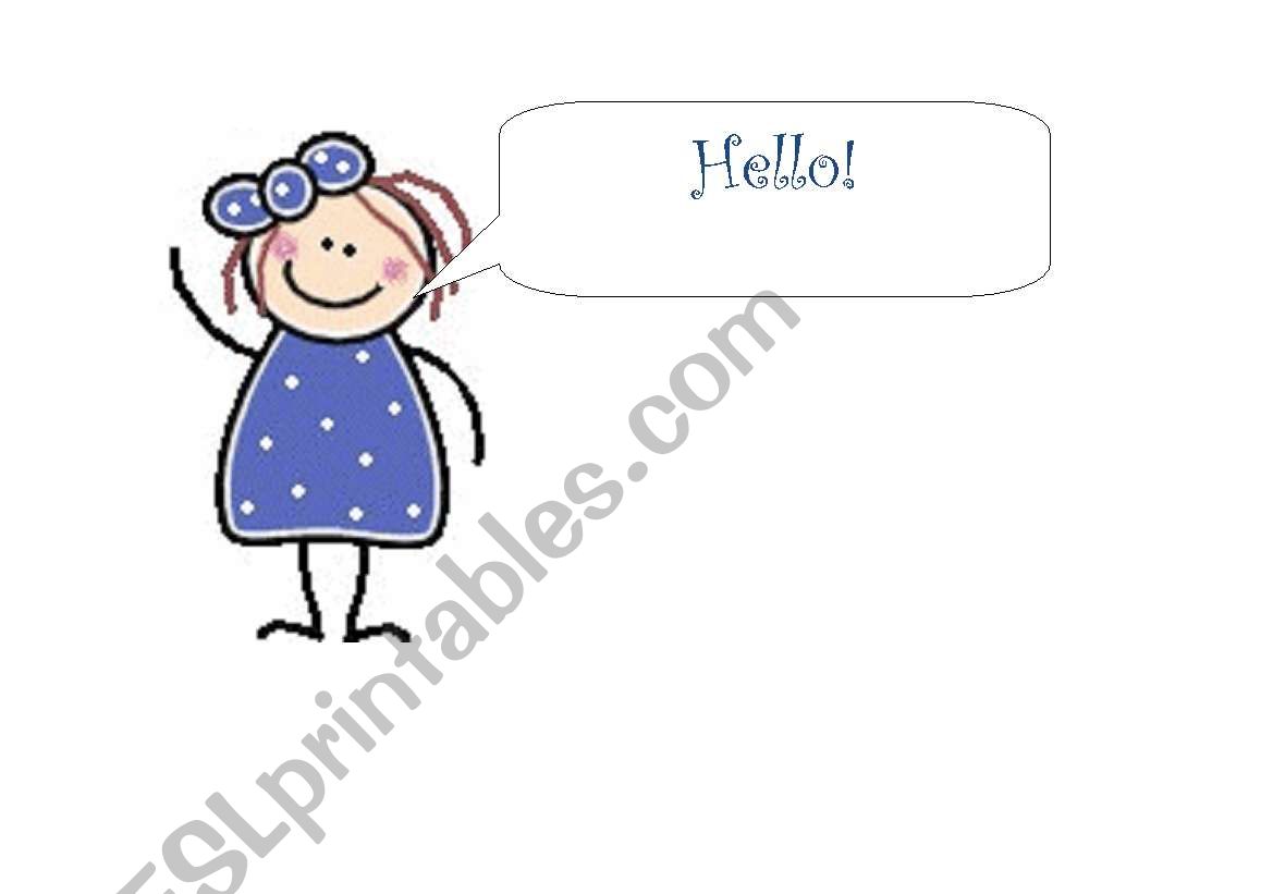 Flashcard hello worksheet