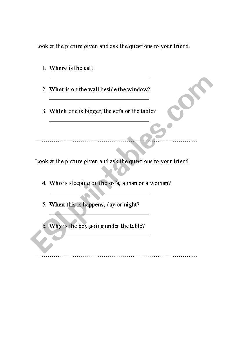 Tell your friend worksheet