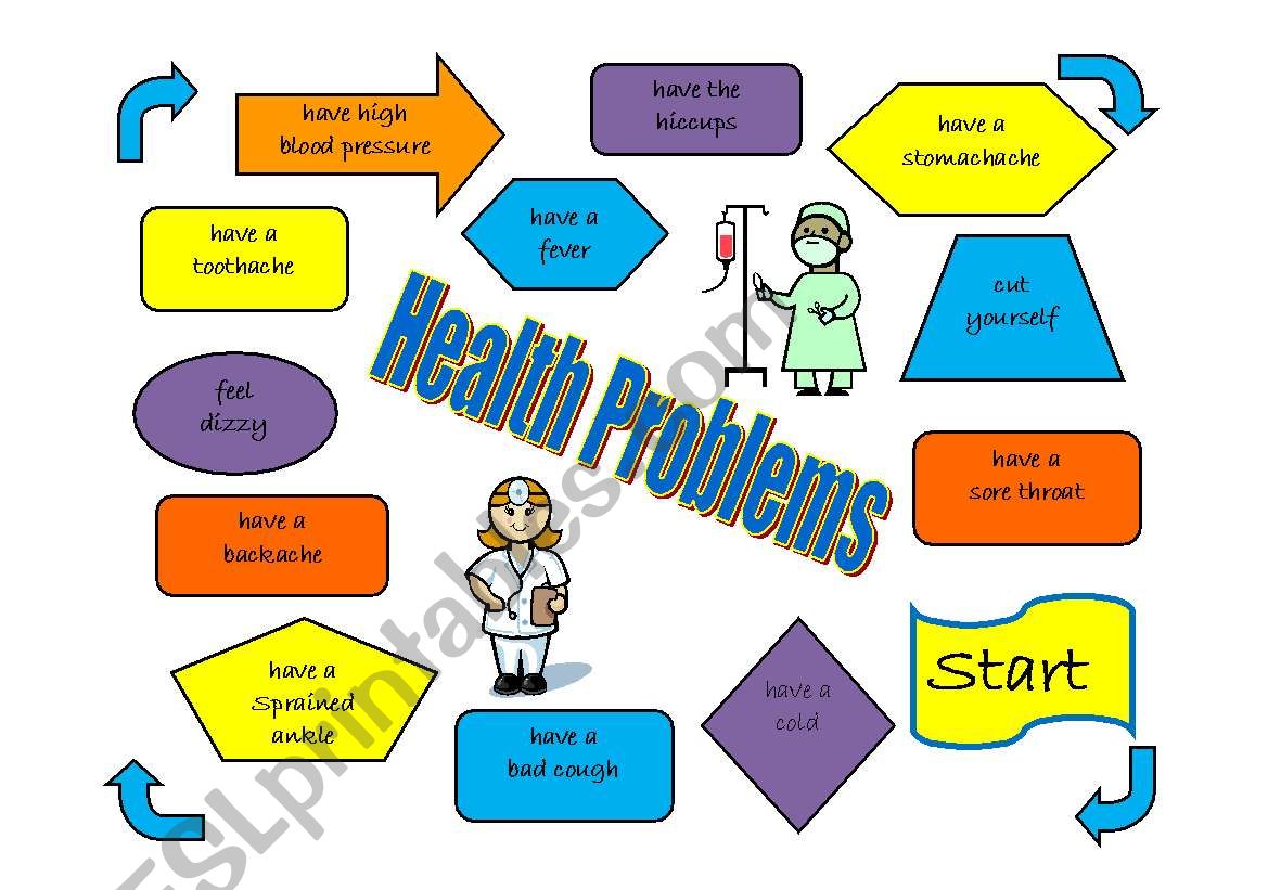 Wordwall problems. Illnesses Board game. Health problems Worksheets. Health problems Board game. Health Vocabulary for Kids.