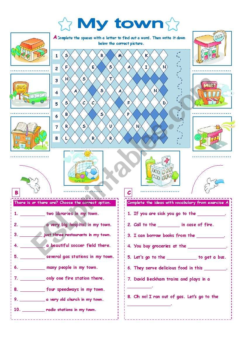 PLACES REVIEW! worksheet