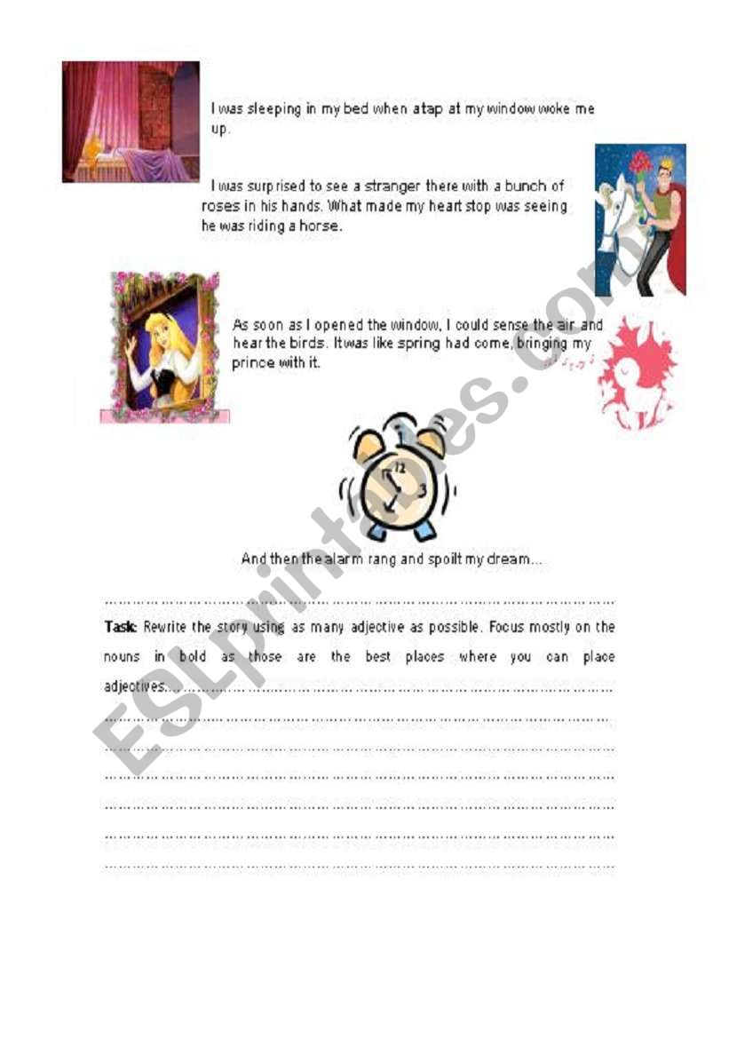 Sequence of adjectives worksheet