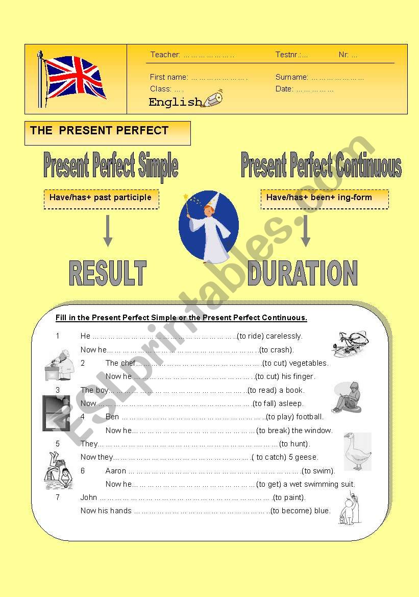 result-duration difference present perfect simple and continuous