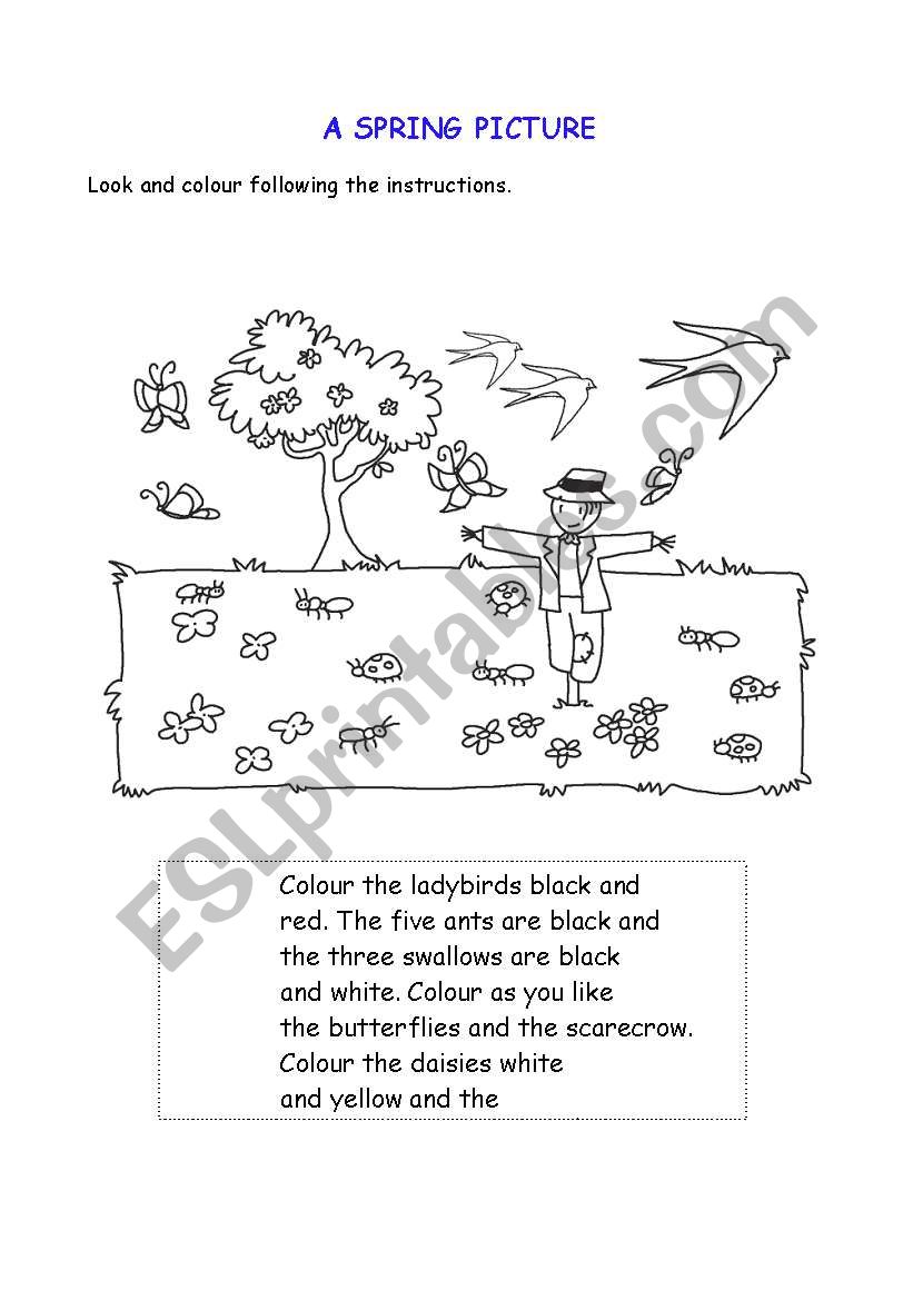 A Spring picture worksheet