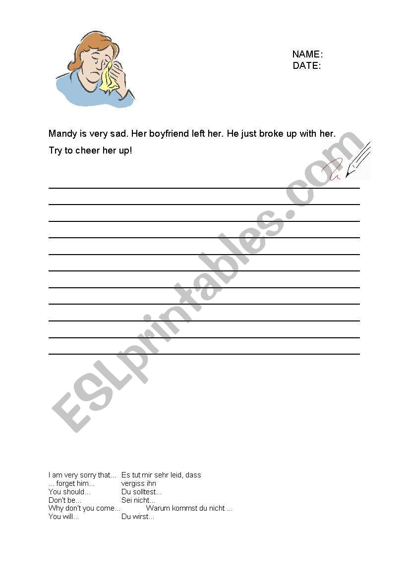 Cheer up! worksheet