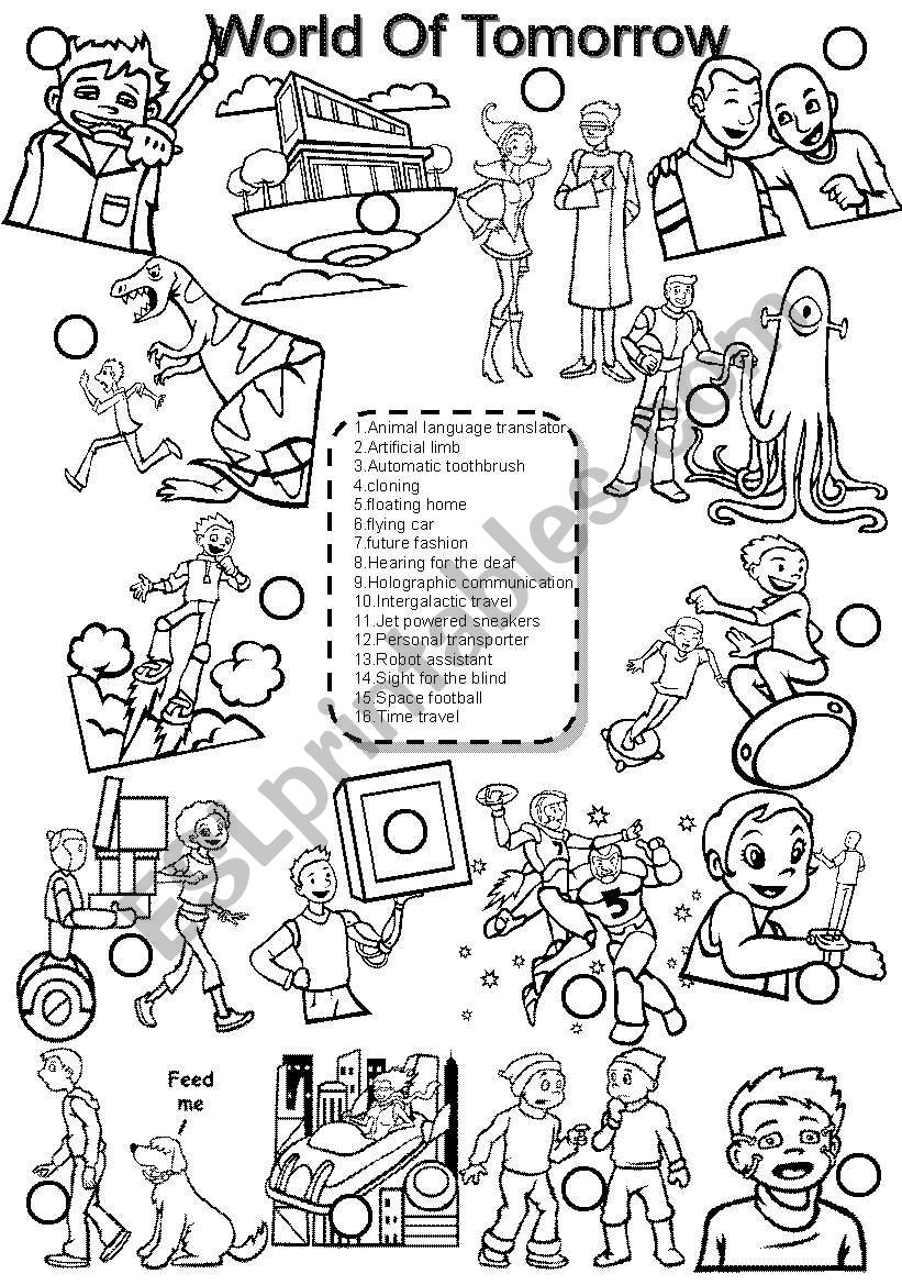 World Of  Tomorrow BW version worksheet