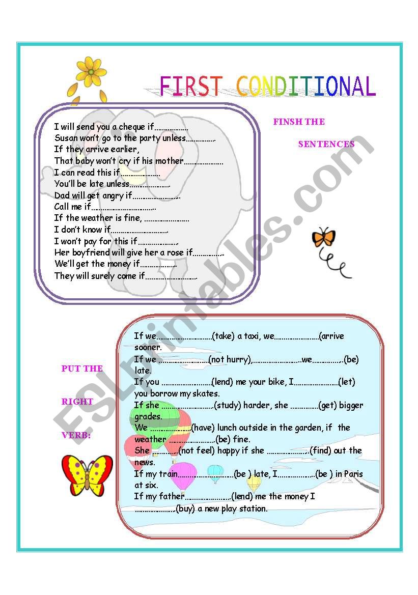 first conditional practice worksheet