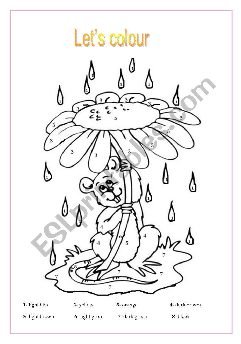 letÂ´s colour worksheet