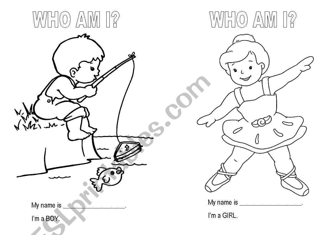 Who am I? worksheet