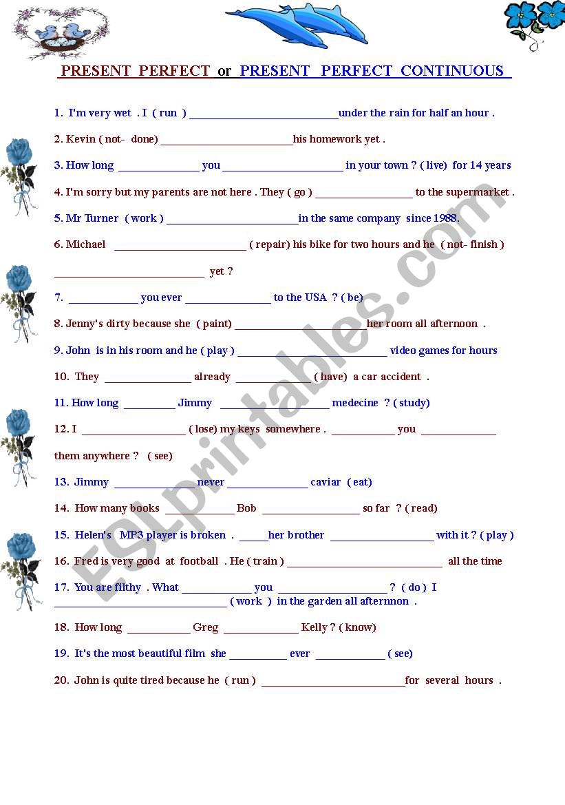 present perfect  versus present perfect continuous 