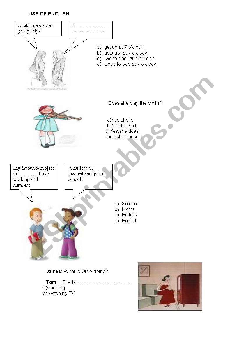 DIFFERENT KIND OF QUESTIONS worksheet