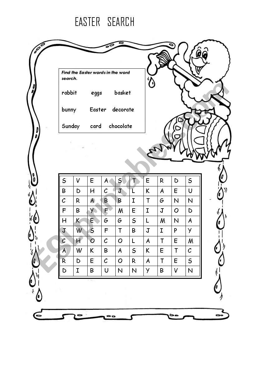 EASTER SEARCH worksheet