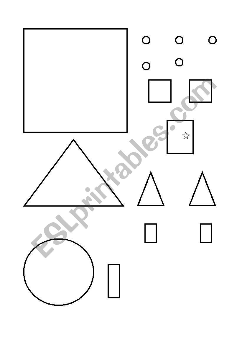 House of shapes bw worksheet