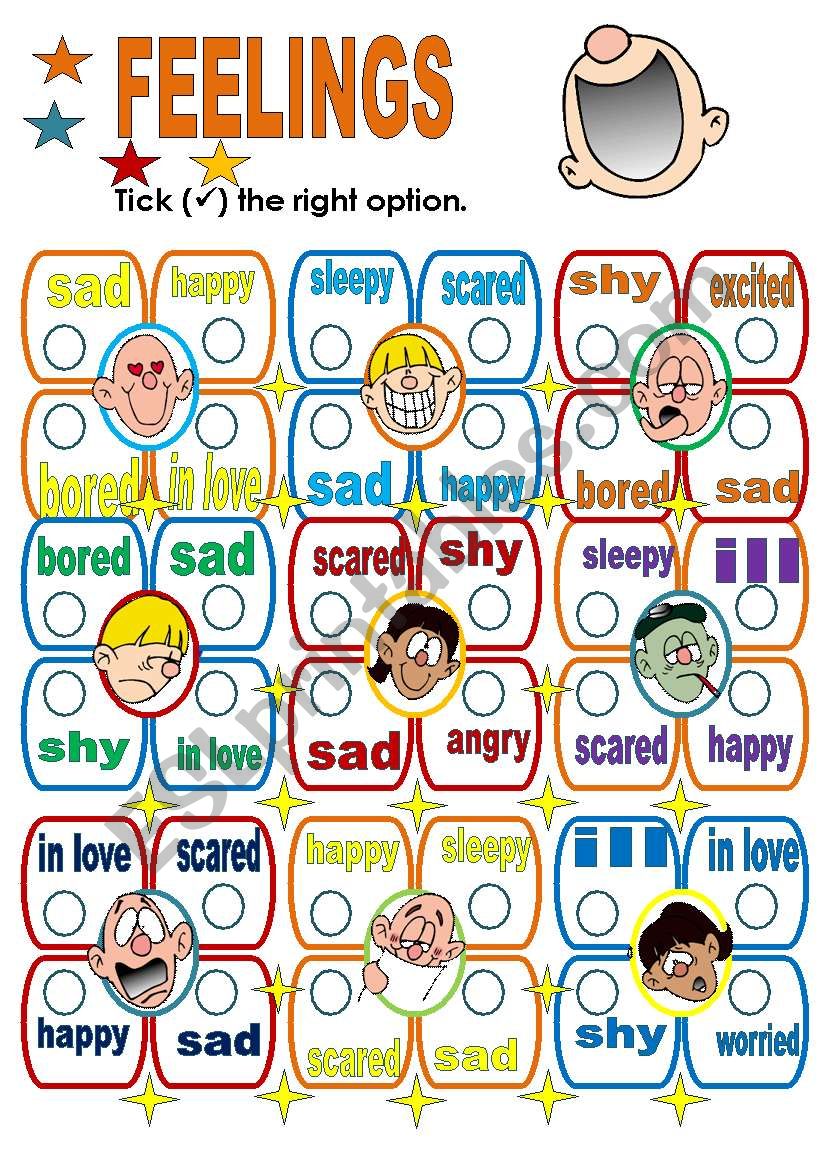 FEELINGS worksheet