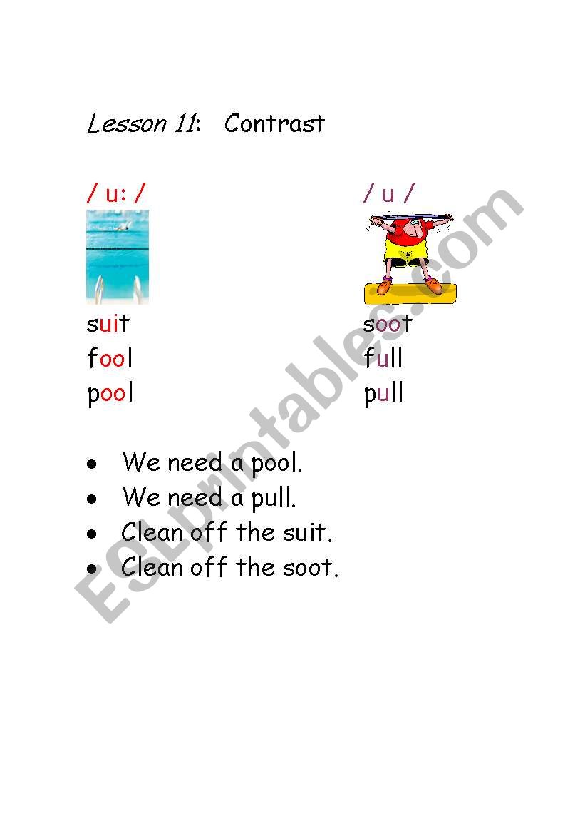 Phonetics-vowels-sound /u:/ /u/ 