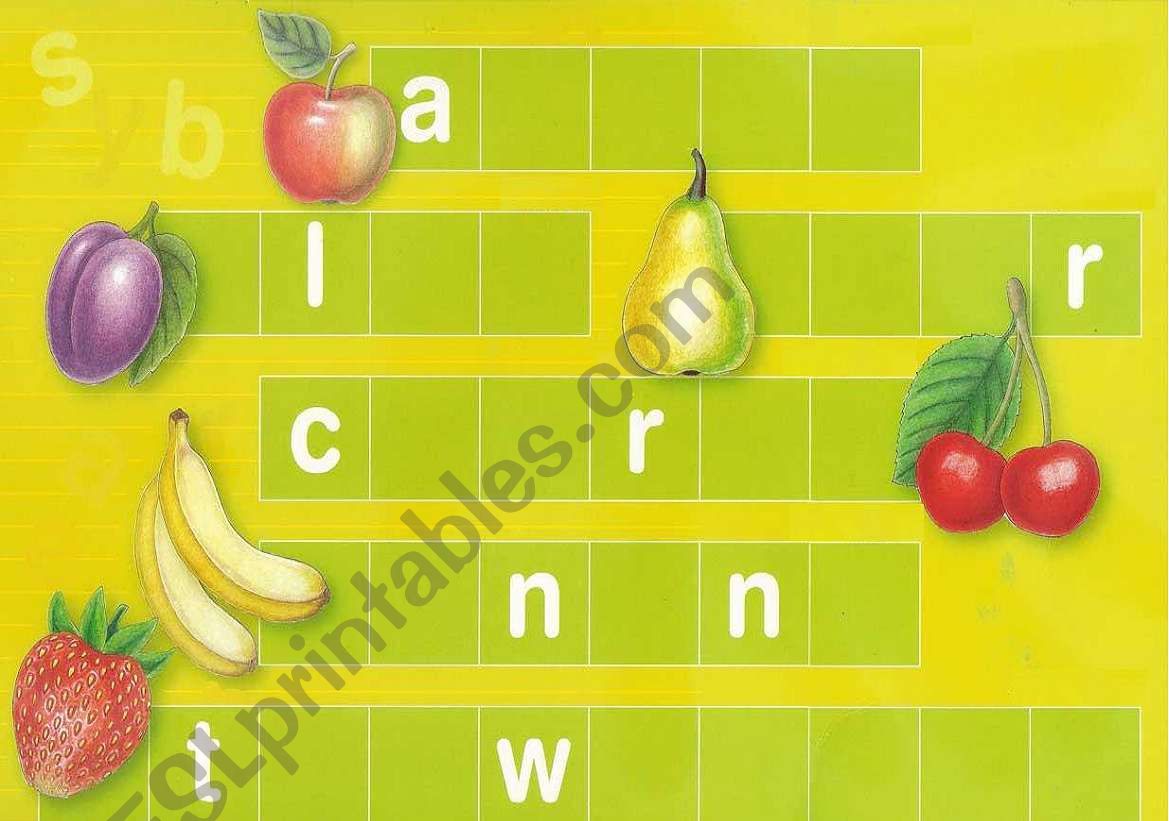Fruits-  Nice and colorful worksheet!