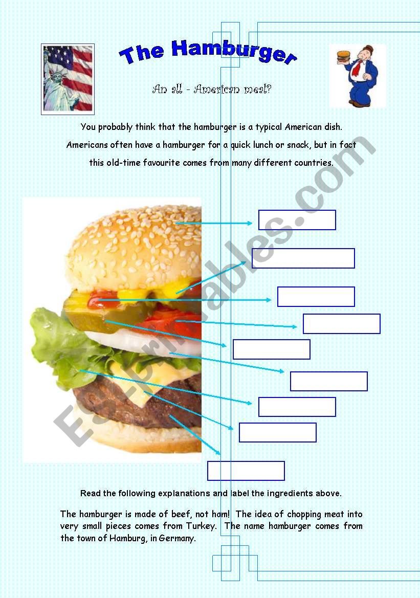 The Hamburger - An all-American meal? - 3 pages