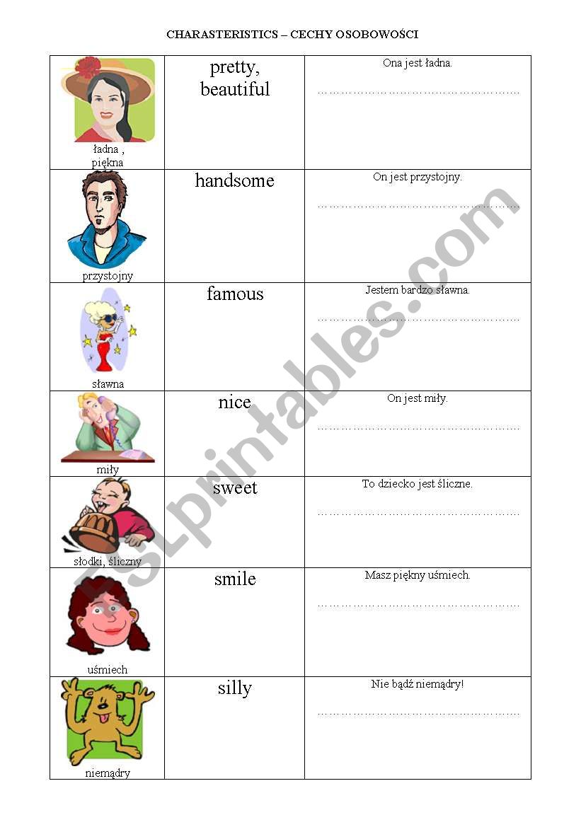 english-worksheets-charasteristics-cechy-osobowo-ci-doc