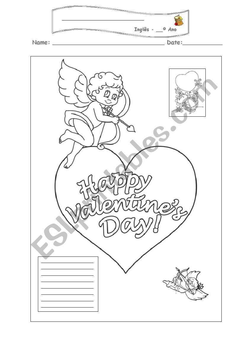 Valentines day worksheet