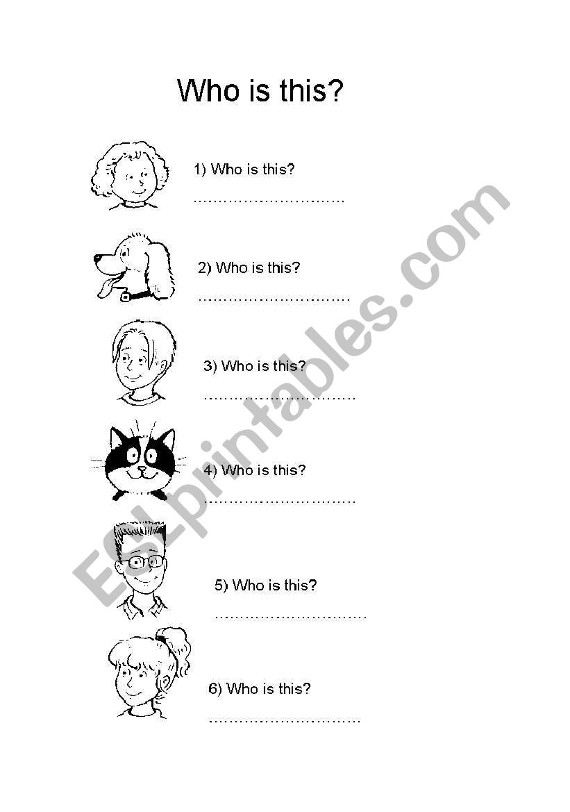 Who is this? worksheet