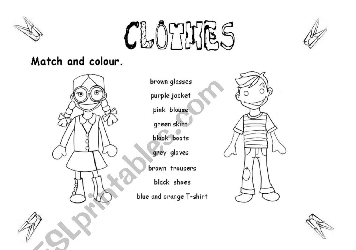 Clothes worksheet