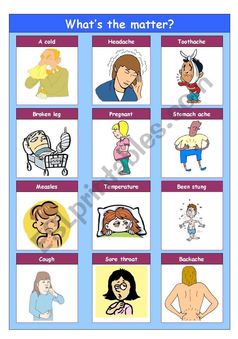 WhatÂ´s the matter? worksheet