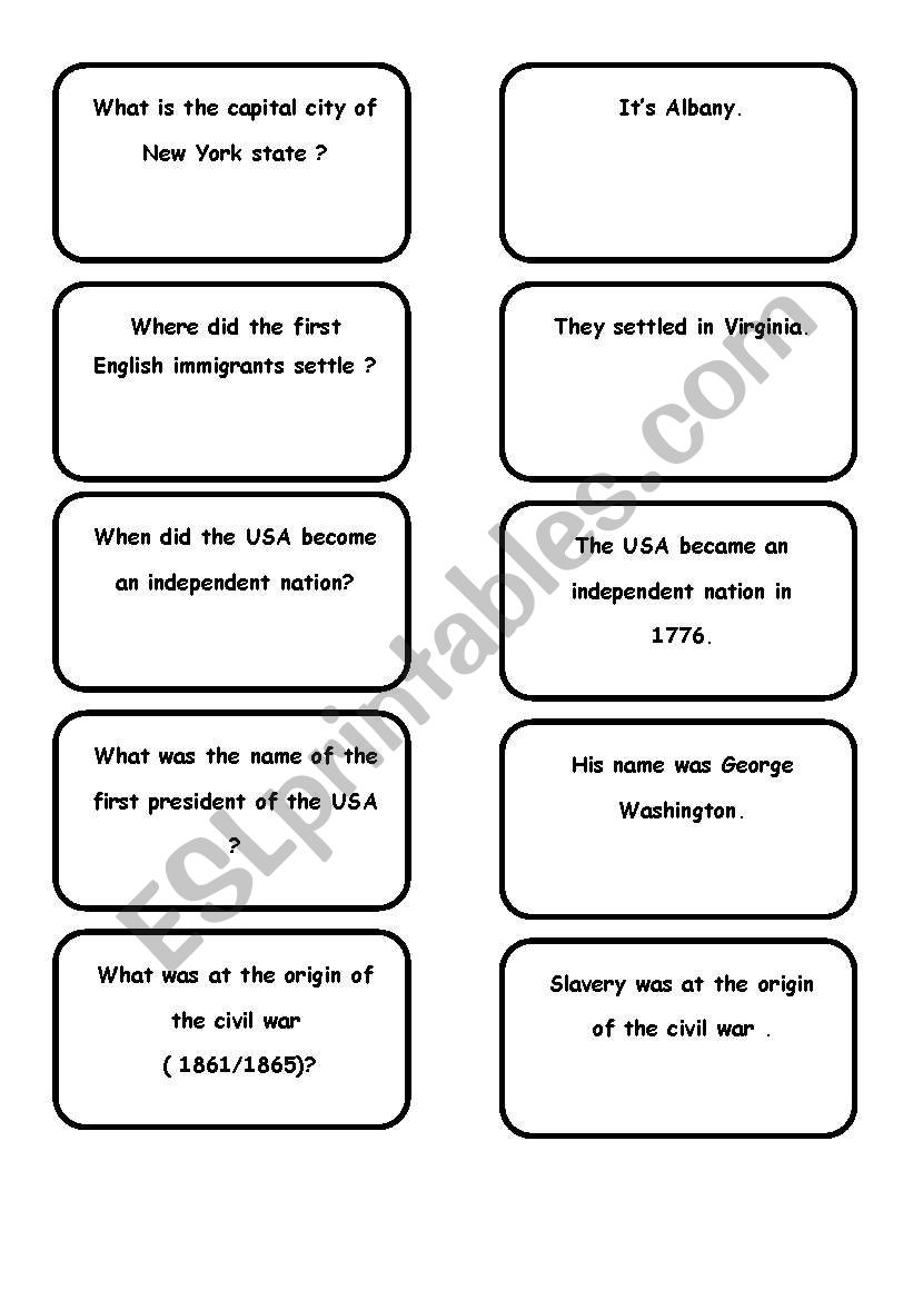 quiz usa 7 worksheet