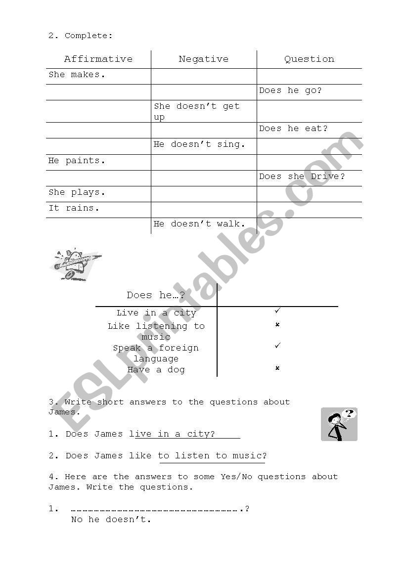 Test/exercise Simple Present p.2