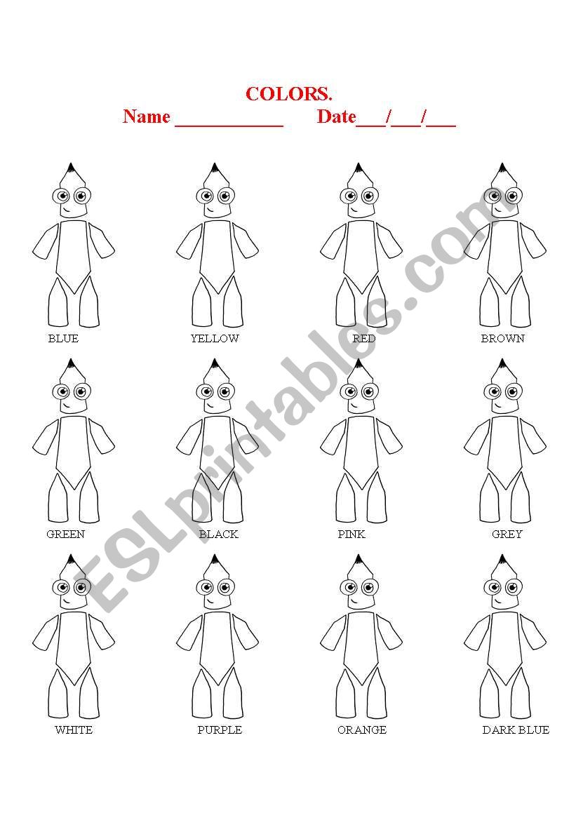 COLORS worksheet