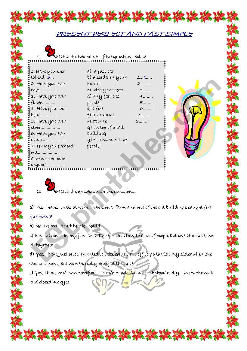 PAST SIMPLE VS PRESENT PERFECT PART 1