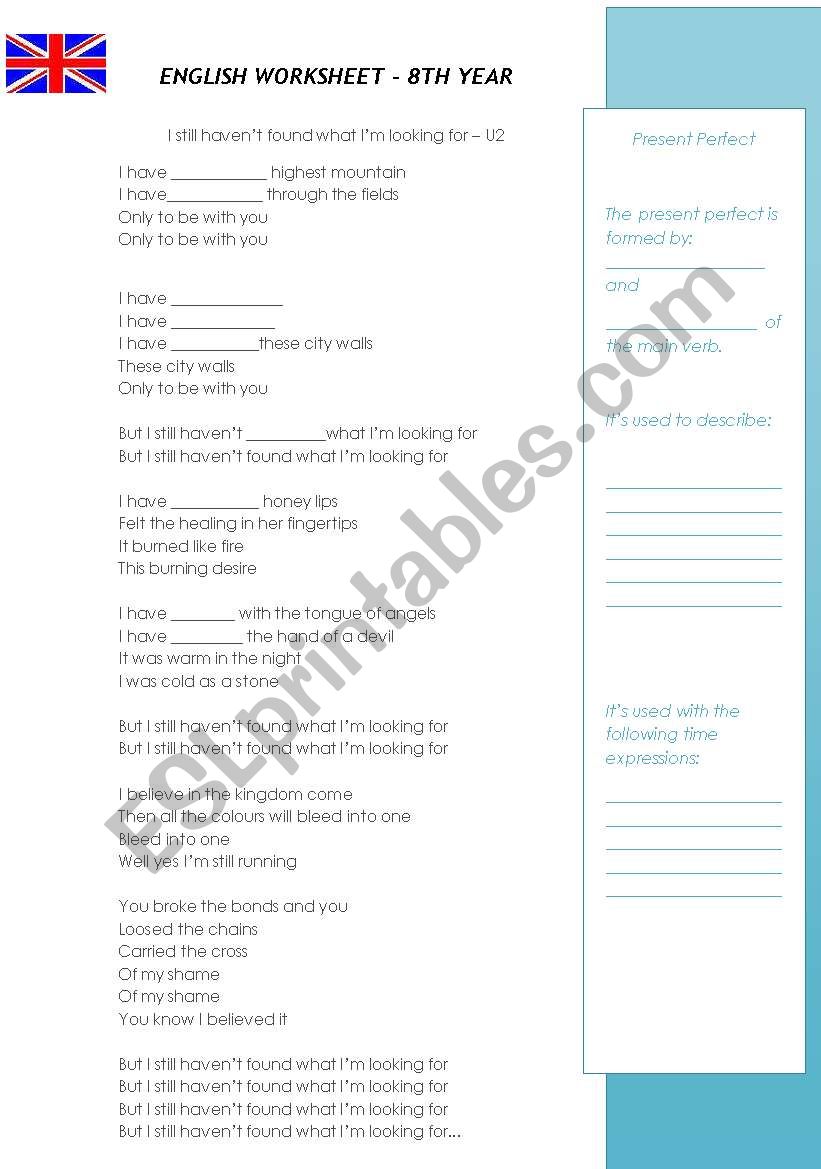 Present Perfect U2 worksheet