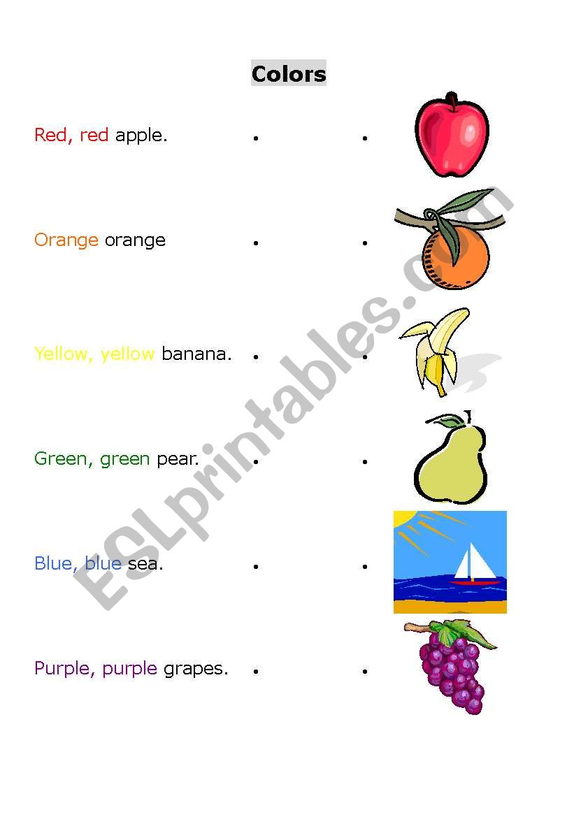 Colors worksheet