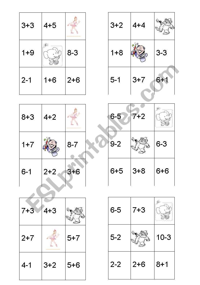 BINGO NUMBERS worksheet