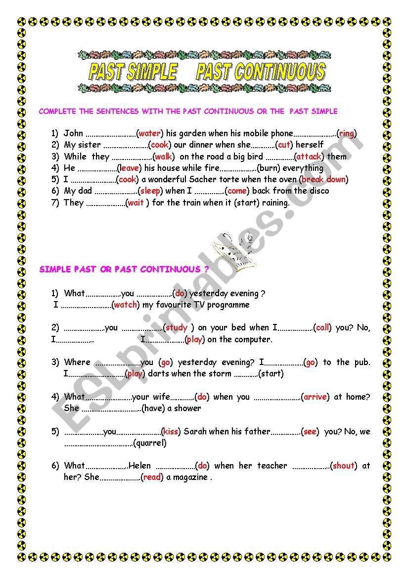 PAST SIMPLE PAST CONTINUOUS REVISION