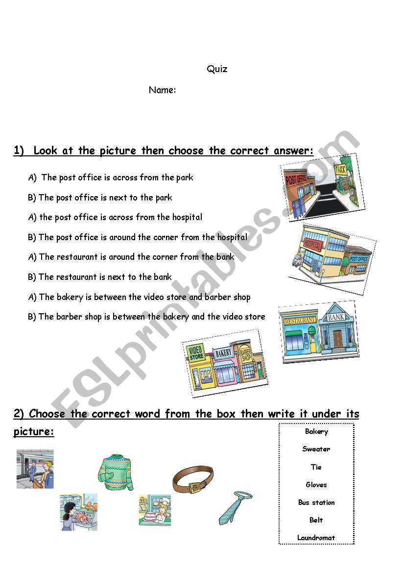 quiz worksheet