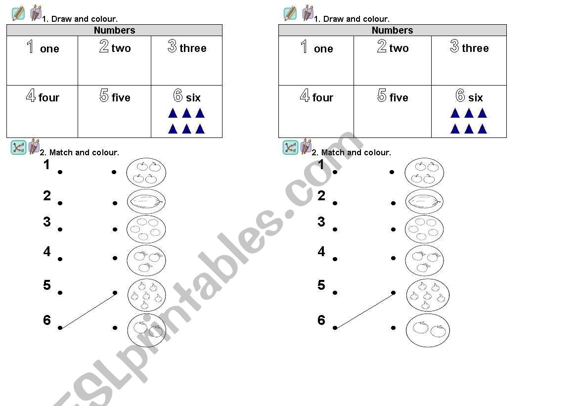 The numbers worksheet