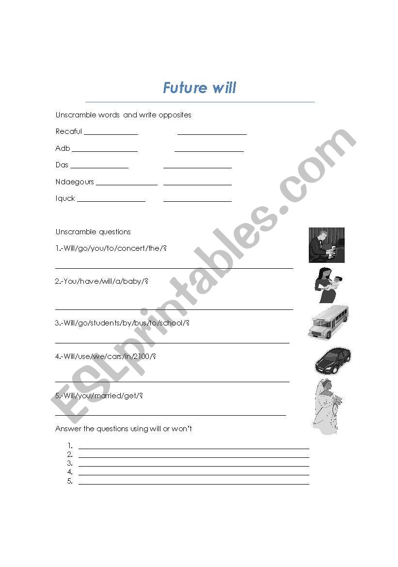 future will worksheet