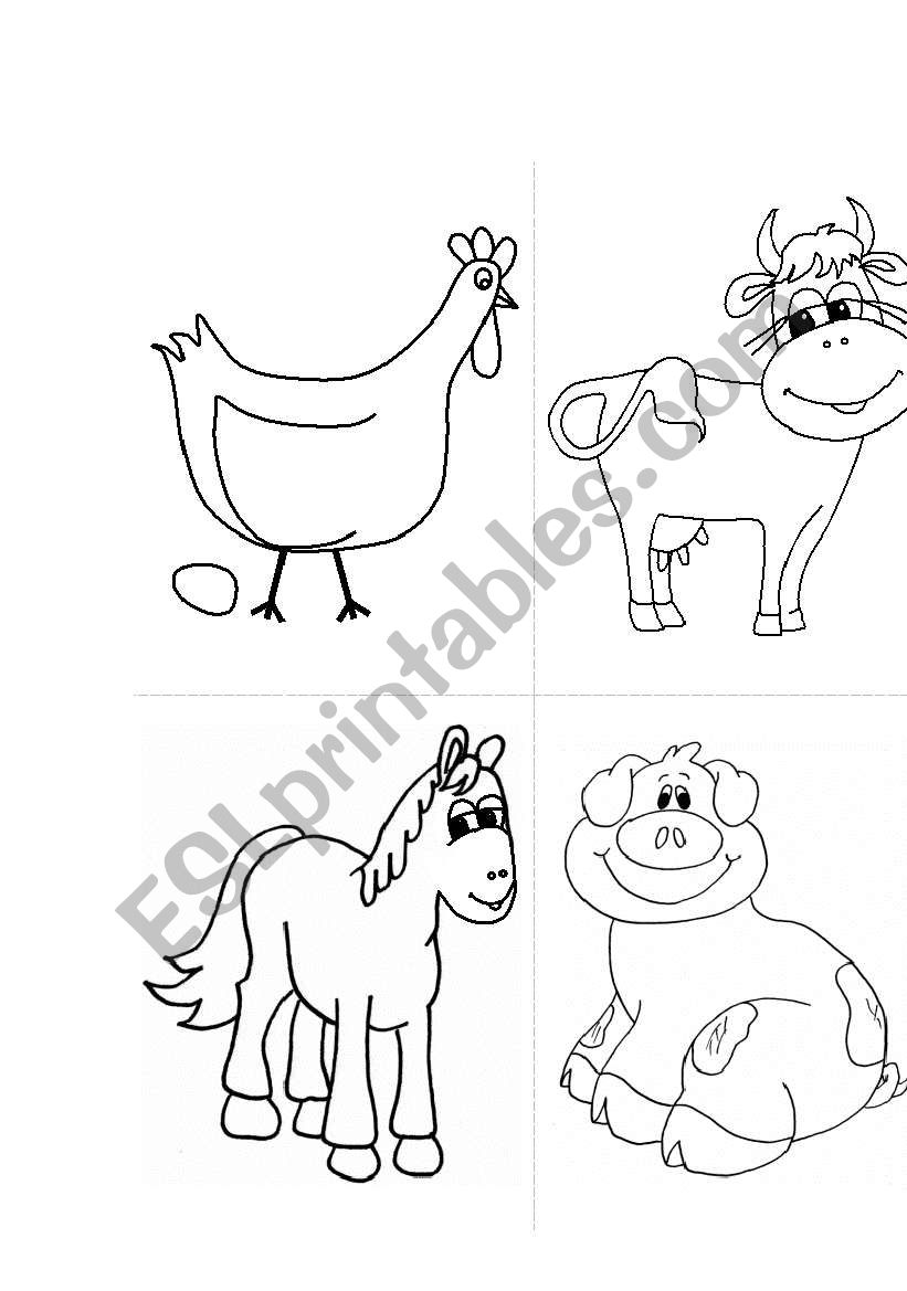 farm animals worksheet