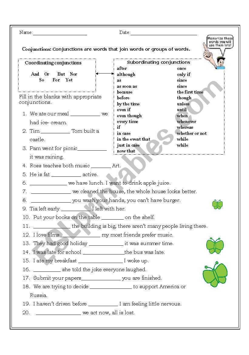 conjunctions-esl-worksheet-by-aaronflack