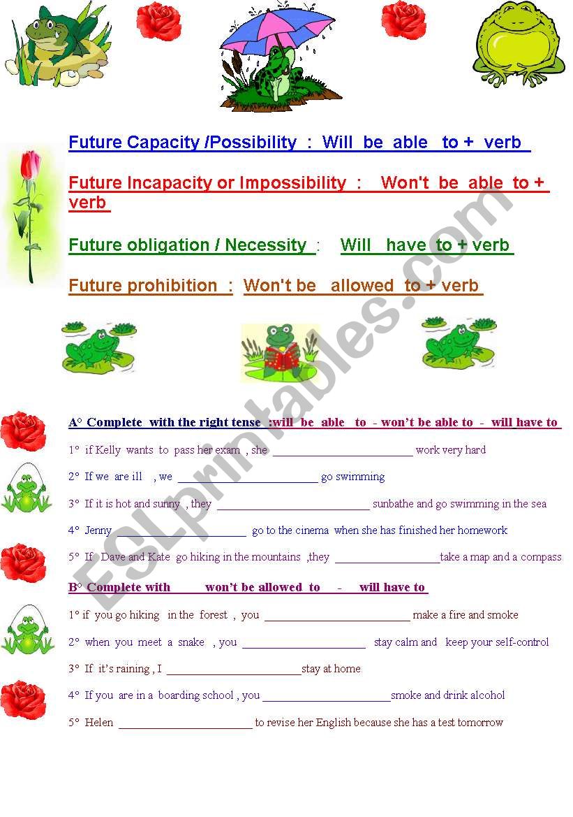 Future modals  worksheet