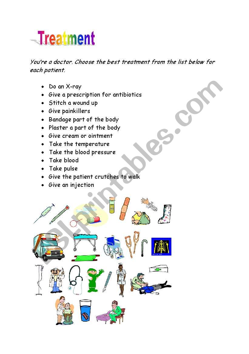 At the doctors    role-play 2 worksheet