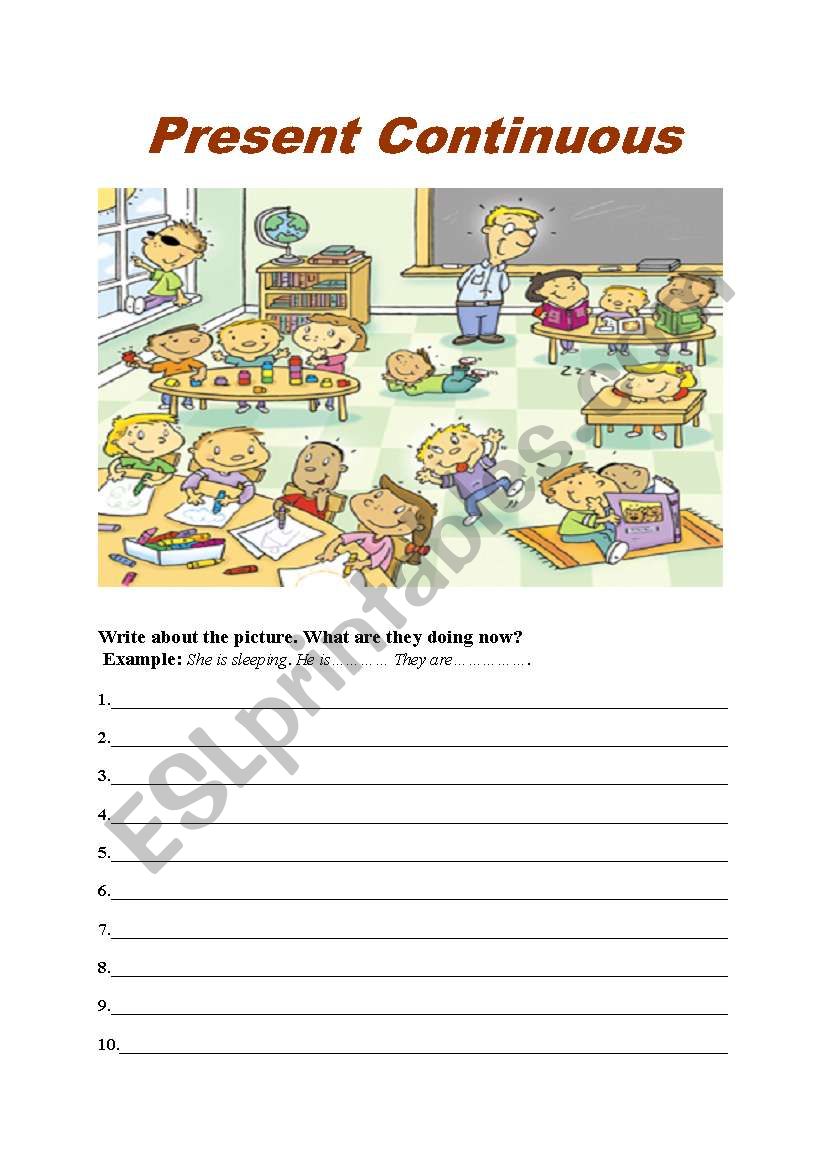 Present Continuous worksheet