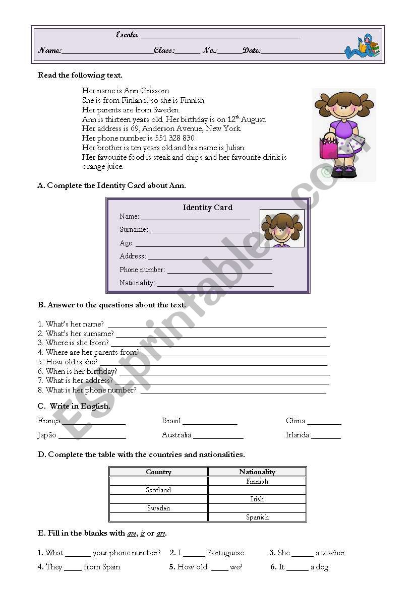 Revision worksheet worksheet