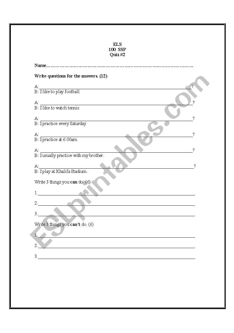 Making questions  worksheet