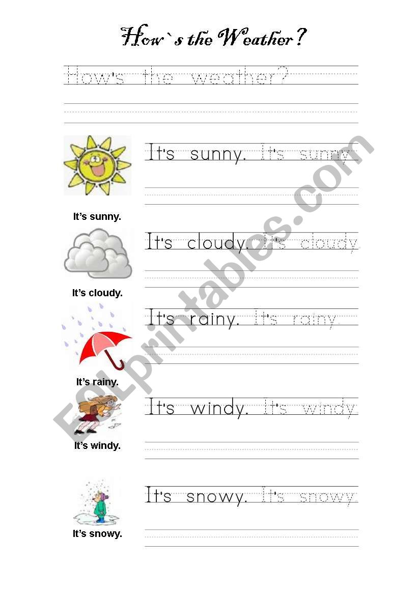 How is the weather? worksheet