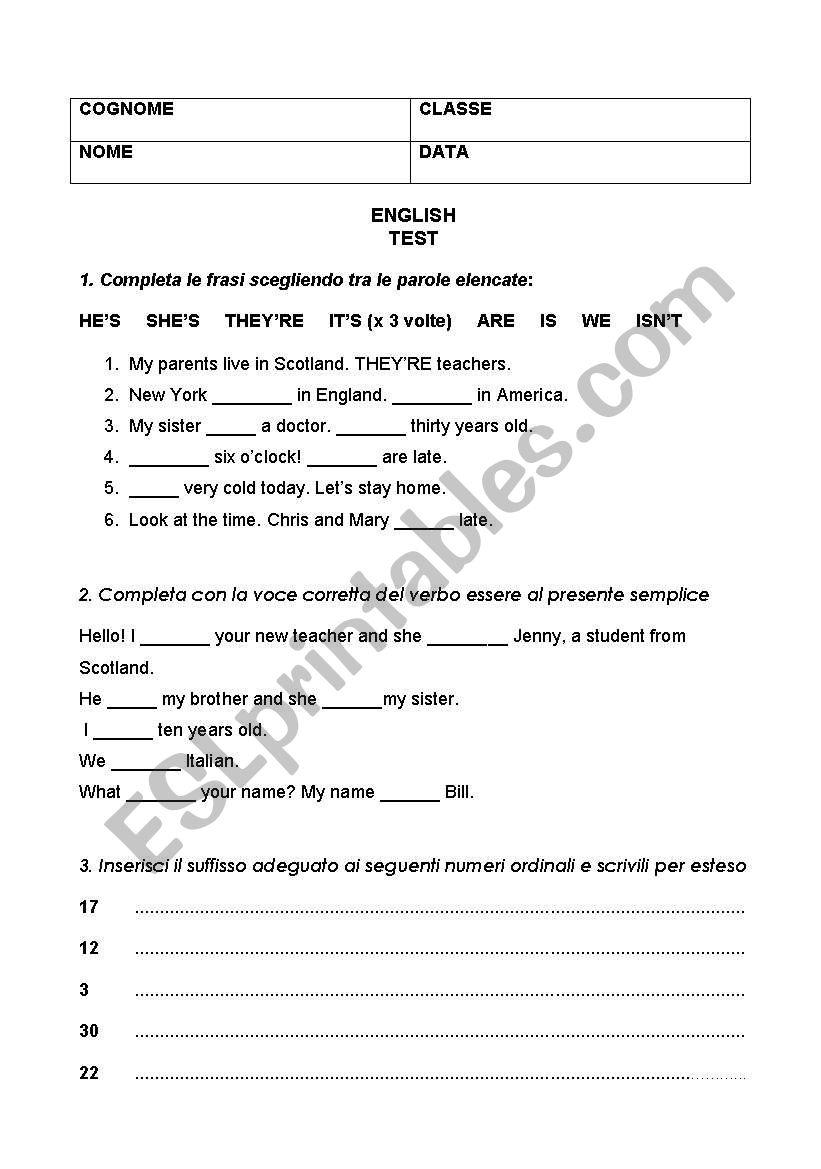 Simple present worksheet