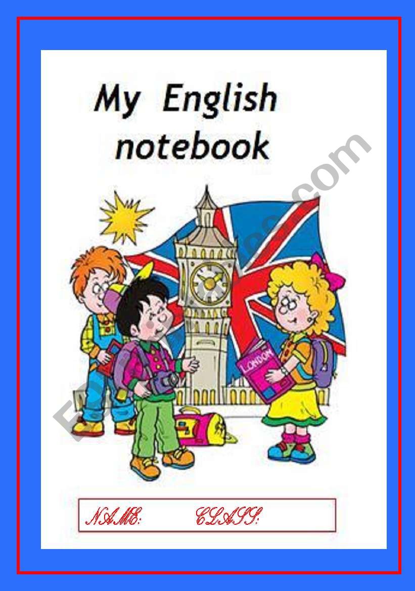 My English notebook worksheet